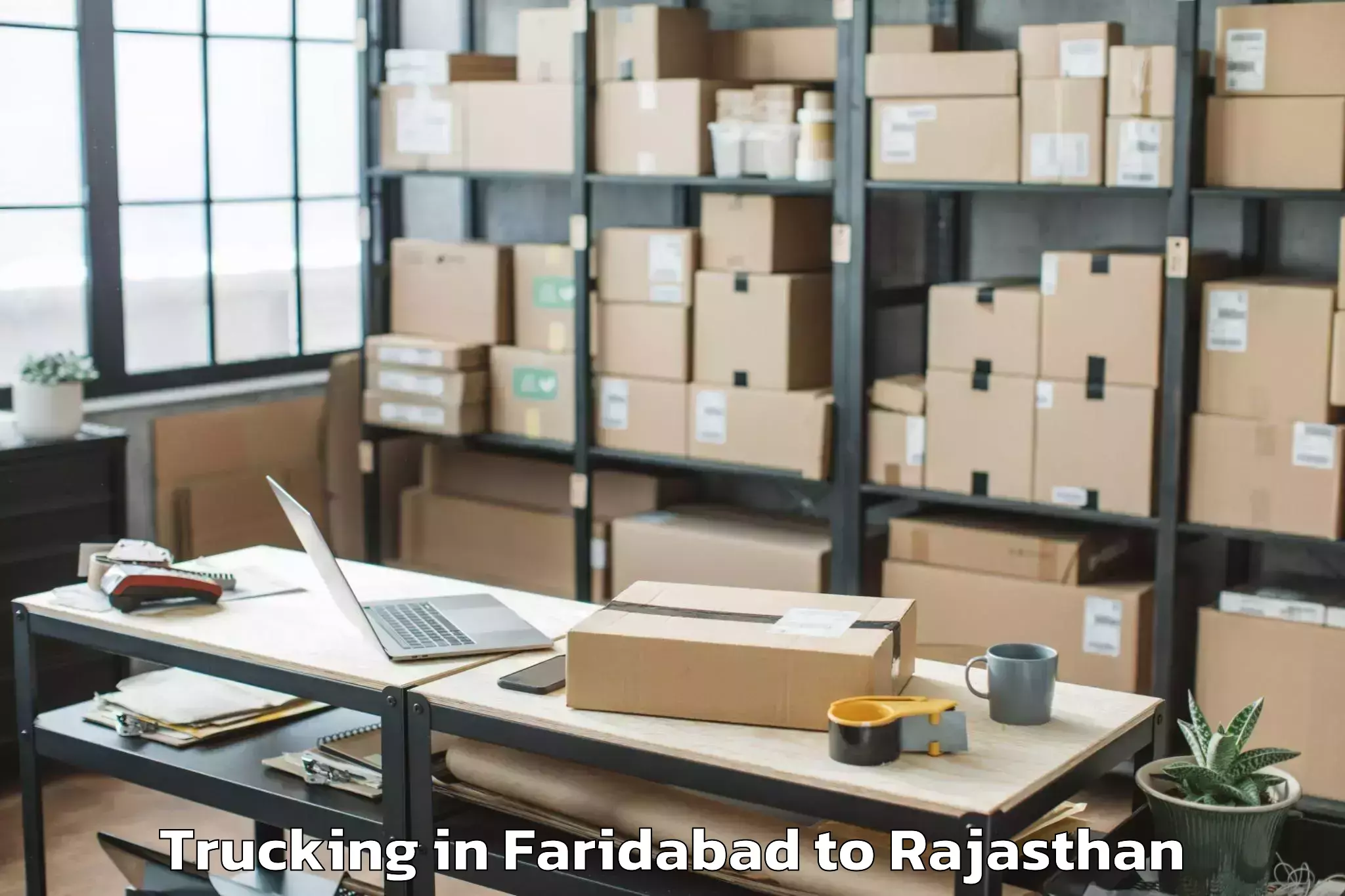 Faridabad to Chechat Trucking Booking